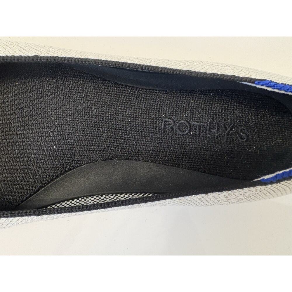 Rothy’s The Ballet Flat Diamond Metallic Women’s Size US 8 Silver Washable - Picture 8 of 10